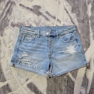 American Eagle Outfitters Light Blue Distressed Denim Shorts Sixe 8